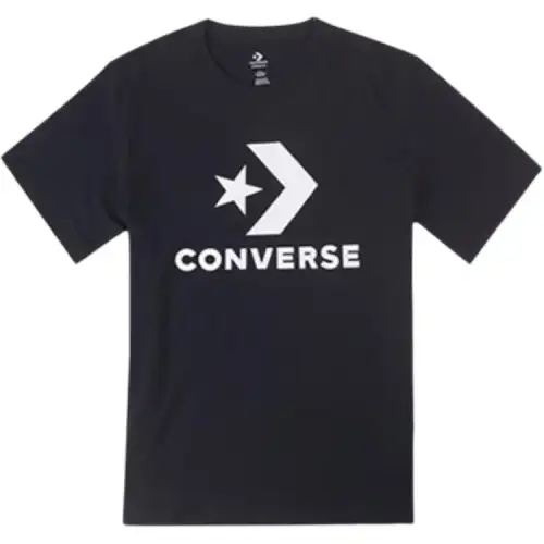 Converse T Shirts Unisex Black Crew Neck Moderate Straight Fit