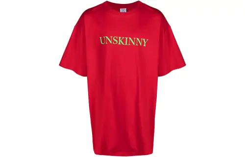 Vetements T Shirts Unisex Red Crew Neck Moderate Straight Fit