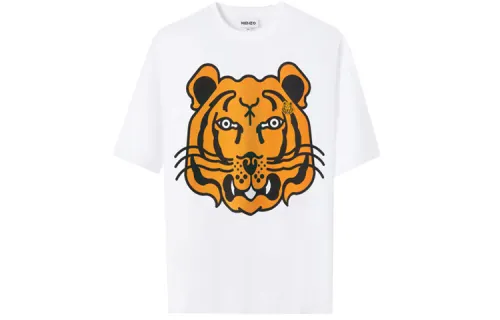 KENZO T Shirts Men's White Crew Neck Moderate Straight Fit