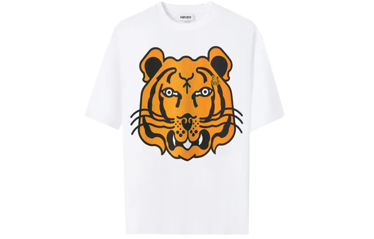 KENZO T Shirts Men's White Crew Neck Moderate Straight Fit