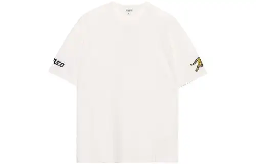 KENZO T Shirts Men's White Crew Neck Moderate Straight Fit