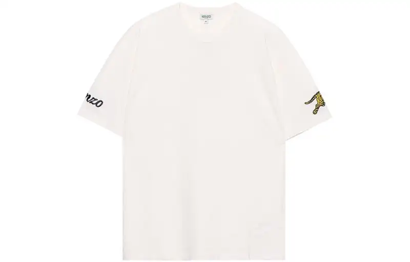 KENZO T Shirts Men's White Crew Neck Moderate Straight Fit