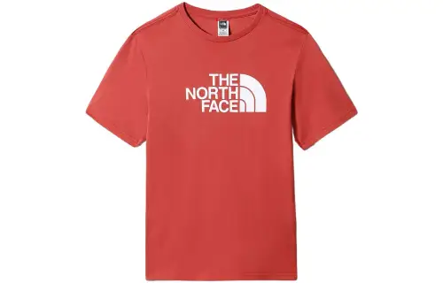 THE NORTH FACE T Shirts Men's Red Crew Neck Moderate Straight Fit