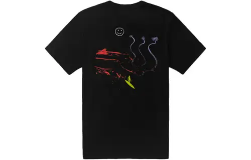 Vans T Shirts Unisex Black Crew Neck Moderate Straight Fit