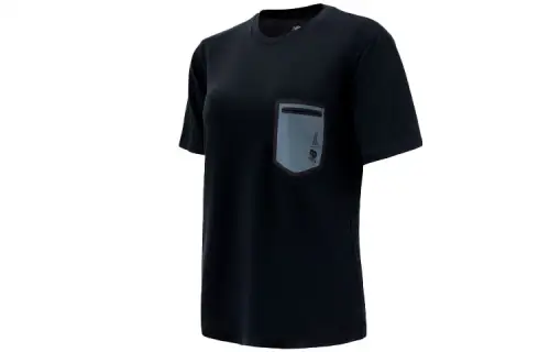 New Balance T Shirts Men's Black Crew Neck Moderate Straight Fit