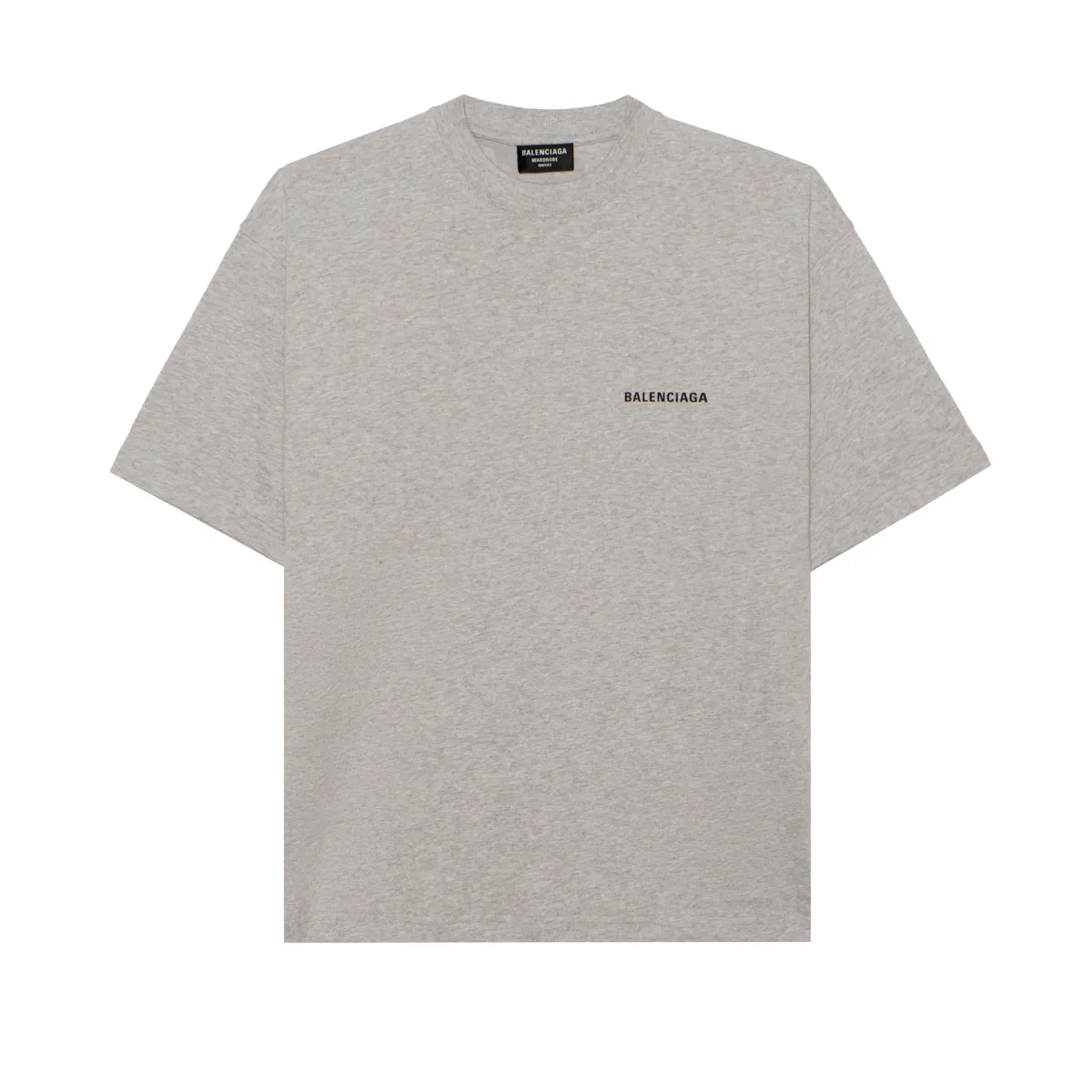 Balenciaga T-Shirts Men's Gray Crew Neck Moderate