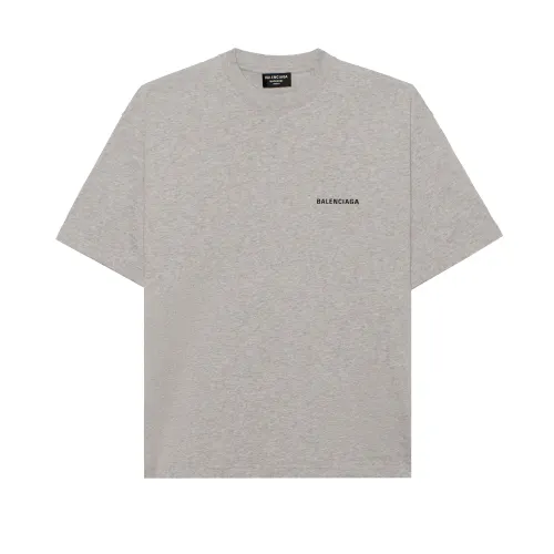 Balenciaga T Shirts Men's Gray Crew Neck Moderate Straight Fit