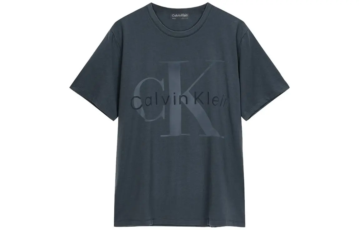 Calvin Klein T-Shirts Men's Gray Crew Neck Moderate