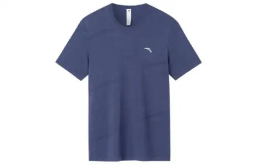 ANTA T Shirts Men's Harbor Blue Crew Neck Moderate Straight Fit