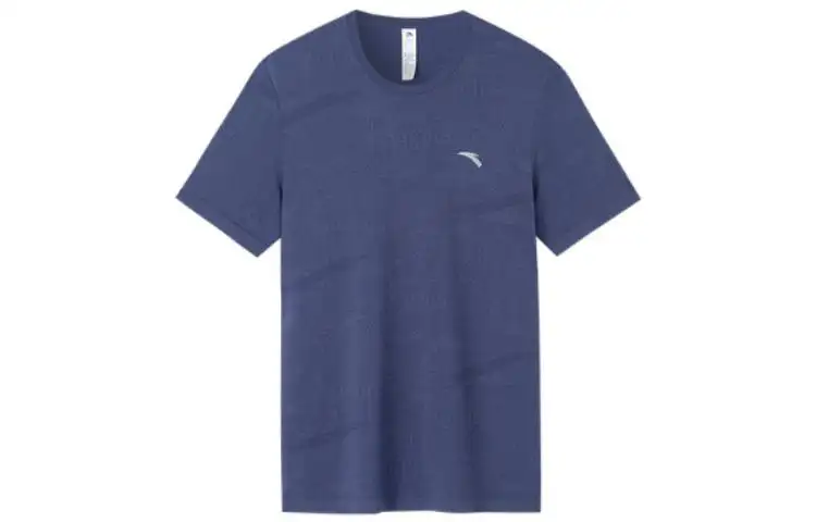 ANTA T Shirts Men's Harbor Blue Crew Neck Moderate Straight Fit
