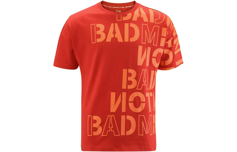Li Ning Badminton Collection T Shirt Men's Hot Blood Red