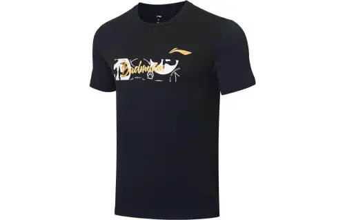 Li Ning Badminton Collection T Shirt Unisex Black