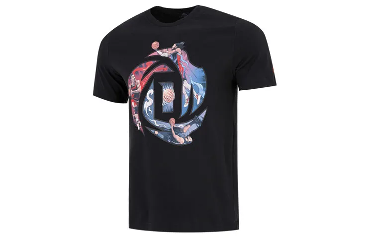 Adidas T-Shirts Men's Black Crew Neck Moderate Straight Fit