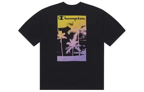 Champion SS22 T Shirt Unisex Black