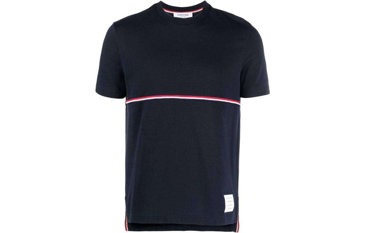 THOM BROWNE Rwb Striped Crewneck T Shirt