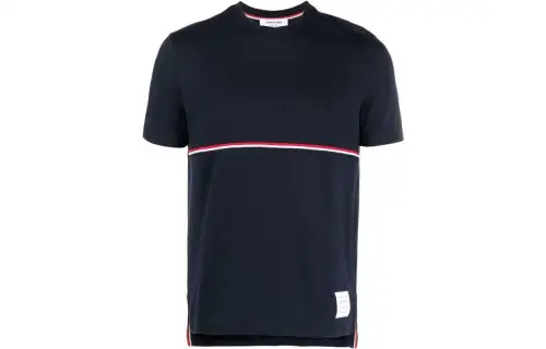 THOM BROWNE Rwb Striped Crewneck T Shirt