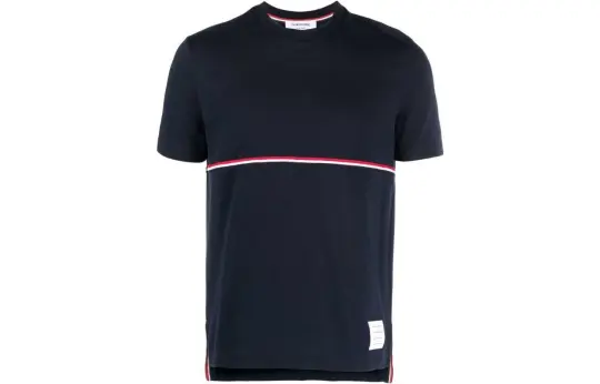 THOM BROWNE Rwb Striped Crewneck T Shirt