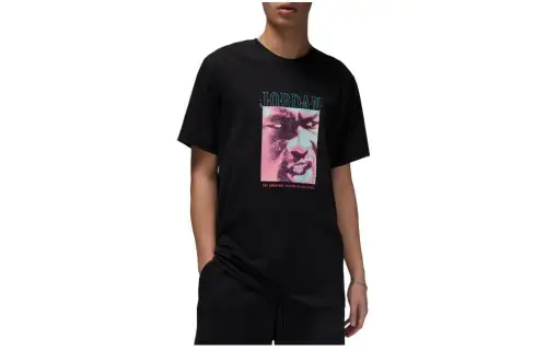 Jordan T Shirts Men's Black Crew Neck Moderate