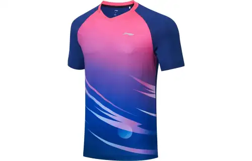 Li Ning Table Tennis Collection T Shirt Unisex Neon Fruit Pink/Shadow Purple Blue