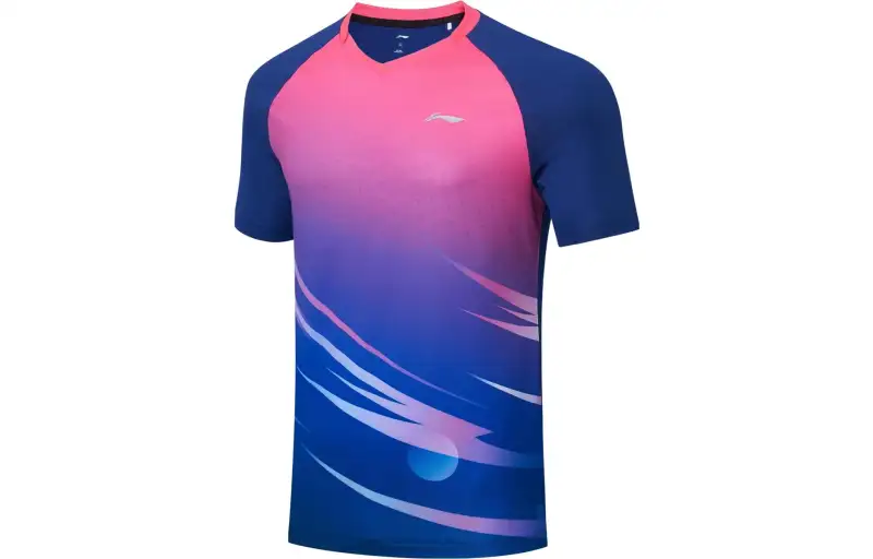 Li Ning Table Tennis Collection T Shirt Unisex Neon Fruit Pink/Shadow Purple Blue