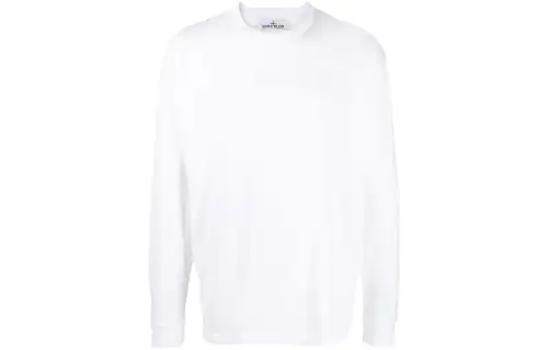 STONE ISLAND T Shirts Men's White Crew Neck Moderate Straight Fit