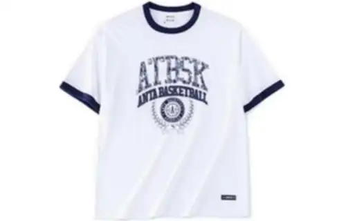 ANTA T Shirts Men's White Crew Neck Moderate Straight Fit