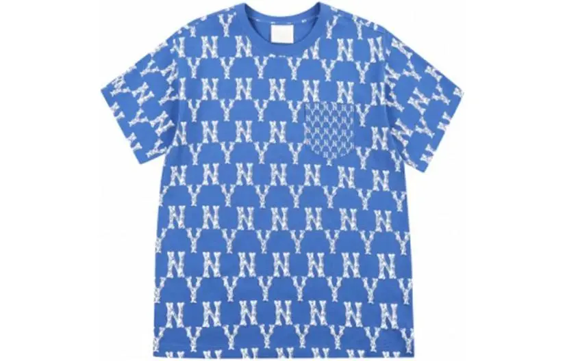 MLB Set in Sleeve T Shirt Unisex Royal Blue