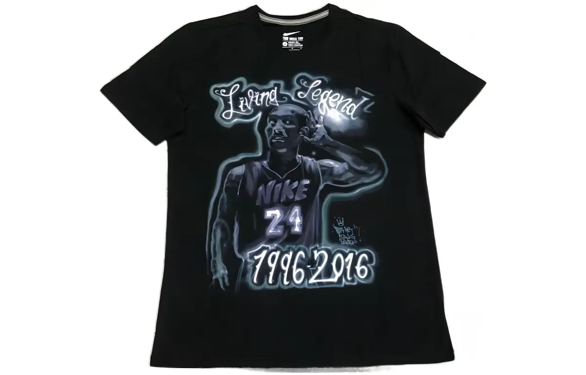 Nike T-Shirts Men's Black Crew Neck Moderate Straight Fit