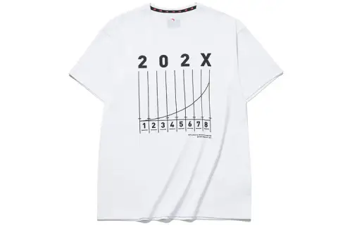 ANTA T Shirts Men's White Crew Neck Moderate Straight Fit