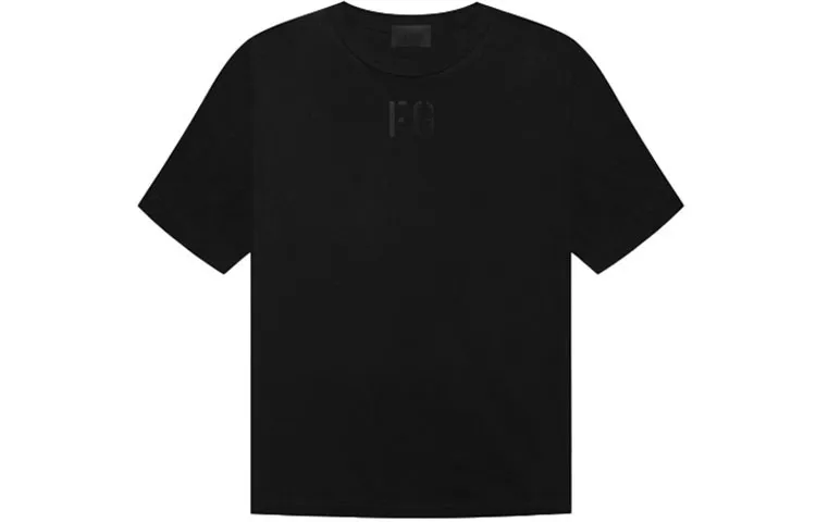 Fear Of God Fg Textured Velvet Logo T Shirt