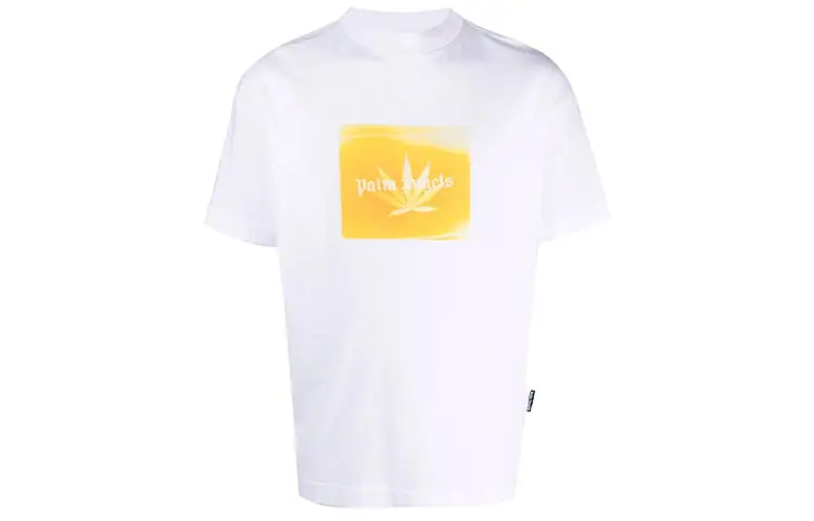 Palm Angels leaf-print crew neck T-shirt