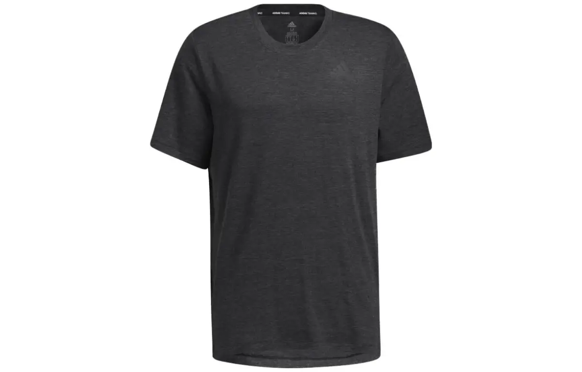 Adidas T-Shirts Men's Black Crew Neck Moderate Straight Fit