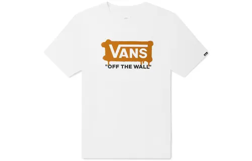 Vans T Shirts Unisex White Crew Neck Moderate Straight Fit