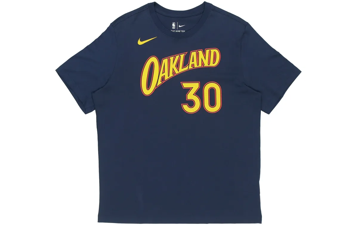 Nike T-Shirts Men's Dark Blue Crew Neck Moderate Straight Fit
