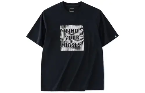 ANTA Outdoor Collection T Shirts Men's Black Crew Neck Moderate Straight Fit