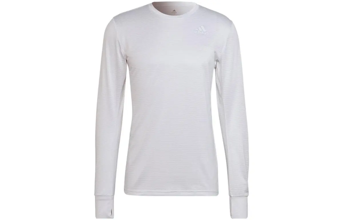 Adidas T-Shirts Men's White Crew Neck Moderate Straight Fit