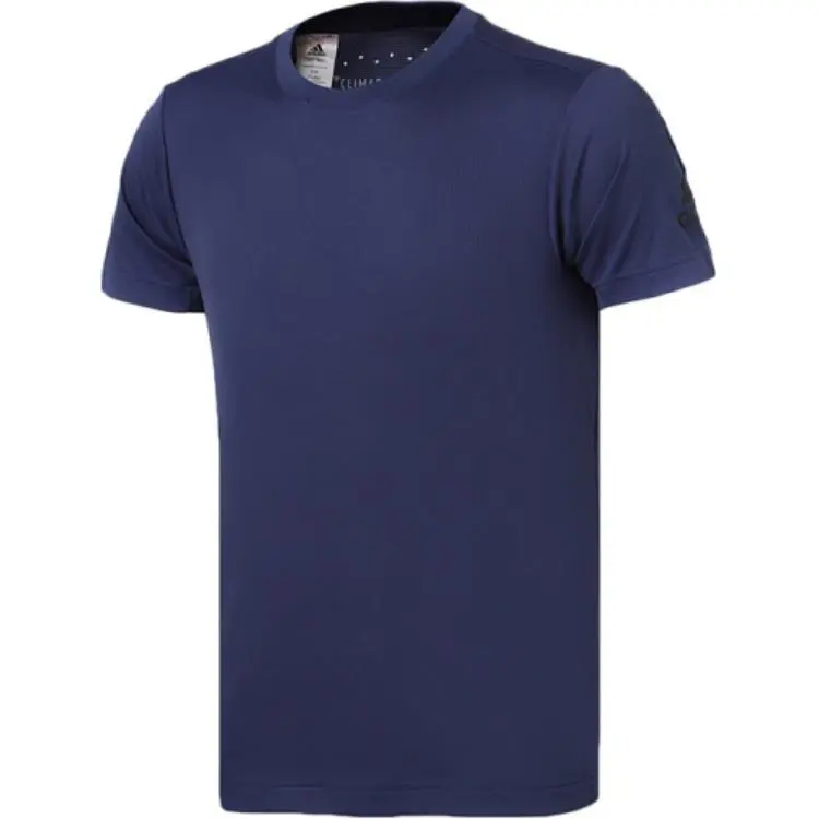 Adidas T-Shirts Men's Blue Crew Neck Moderate Straight Fit