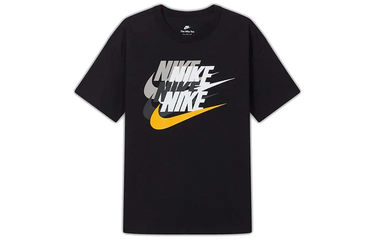 Nike T Shirts Men's Crew Neck Moderate Straight Fit
