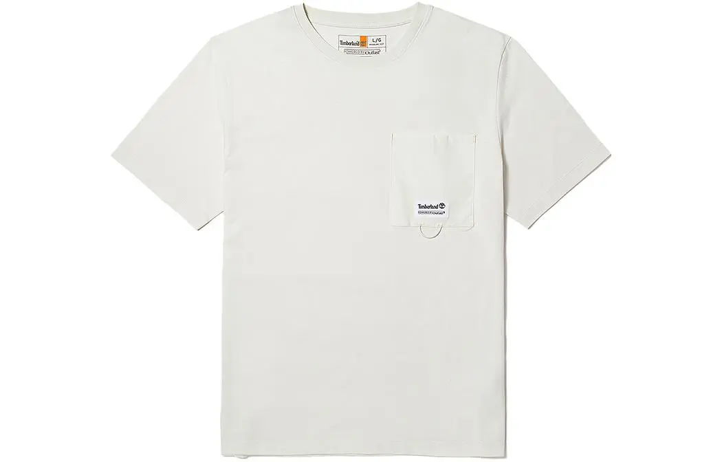 Timberland T-Shirts Men's Vintage White Crew Neck Moderate Straight Fit
