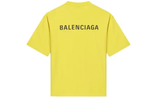Balenciaga Medium Fit Vintage Logo Print T Shirt