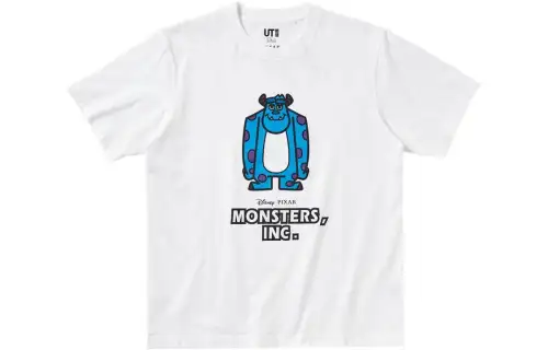 UNIQLO T Shirts Unisex White Crew Neck Moderate Straight Fit