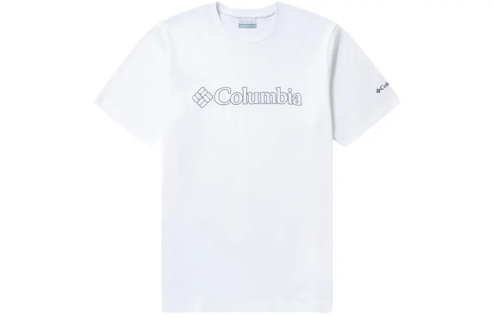 Columbia T-Shirts Unisex White Crew Neck Moderate