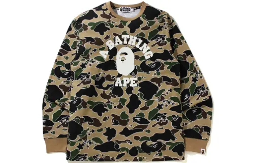 A BATHING APE T Shirts Men's Crew Neck Moderate Straight Fit