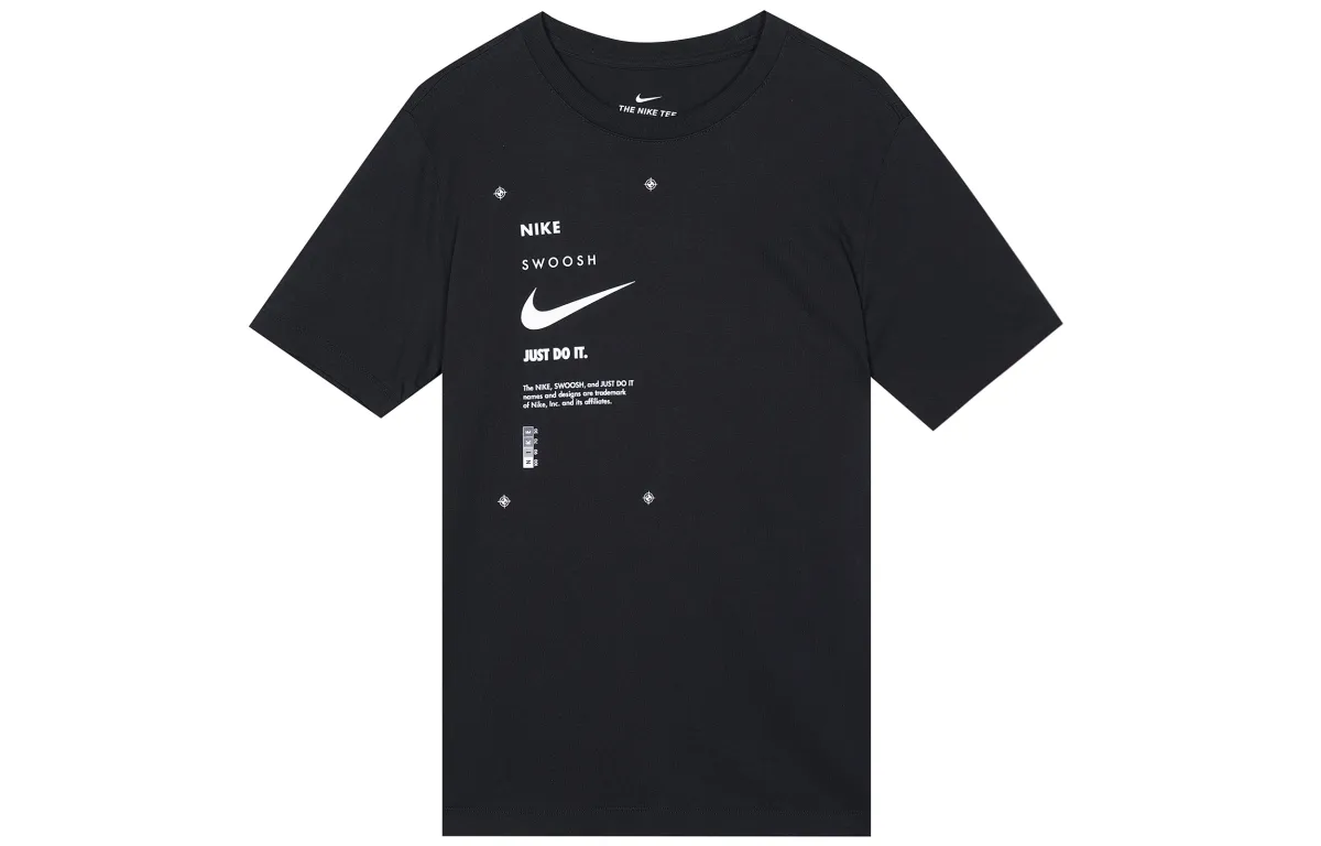 Nike Sportswear Club T-Shirts Men's Black Crew Neck Moderate