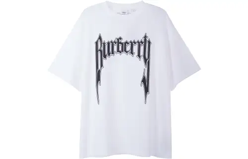 Burberry SS23 Men's Gothic Logo Print T-shirt White