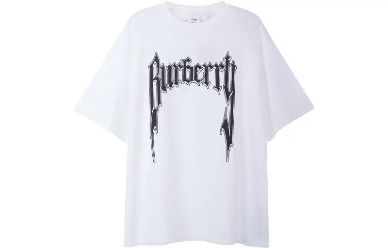Burberry SS23 Men's Gothic Logo Print T-shirt White