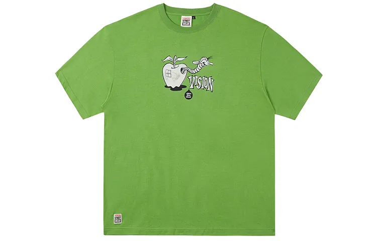Vision Street Wear Short Sleeved T Shirts Unisex Fruit Green