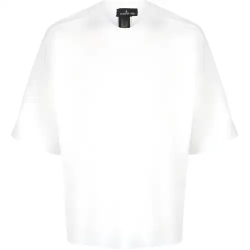 STONE ISLAND T Shirts Men's White Crew Neck Moderate