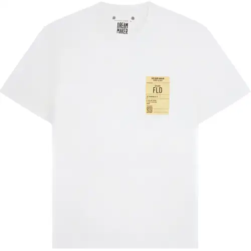 Golden Goose T Shirts Men's White Crew Neck Straight Fit