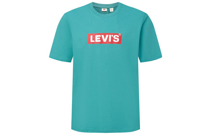 Levis T Shirts Men's Green Crew Neck Moderate Straight Fit